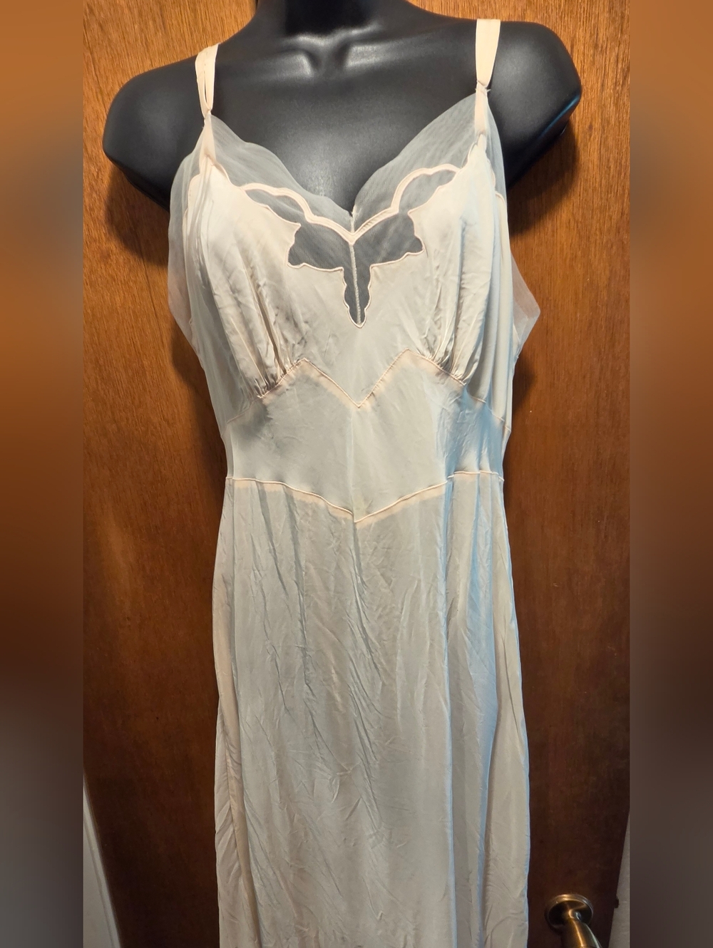 French Couture Seamprufe Light Pink Slip Dress Classic Chemise Sz35/M - Picture 3 of 12